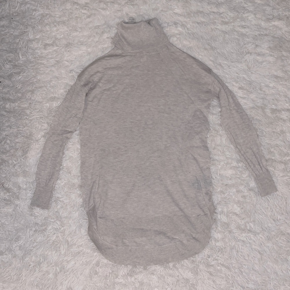 H&M Tan Turtle Neck Sweater Tunic Dress Size XS